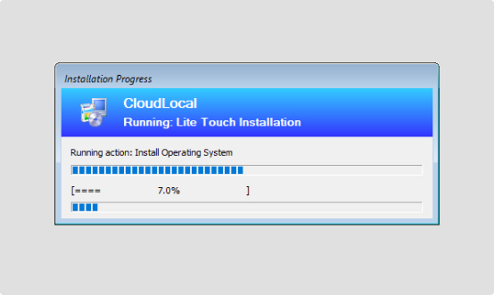 OSD Toolkit progress indicator